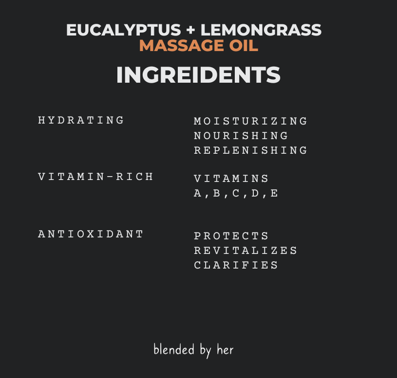 Eucalyptus + Lemongrass Massage Oil